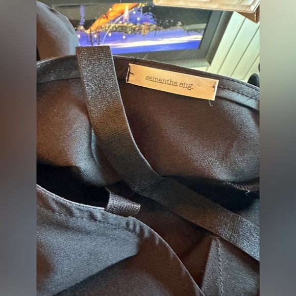 Samantha Eng Leather Panel Strappy Keyhole Mini Dress - Picture 8 of 8